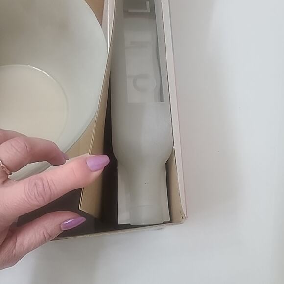 COOKINEX 7 Piece Frosted Glass Salad Set Bowl Oil Vinegar Cruet 2 Spice Bottle - Picture 4 of 4